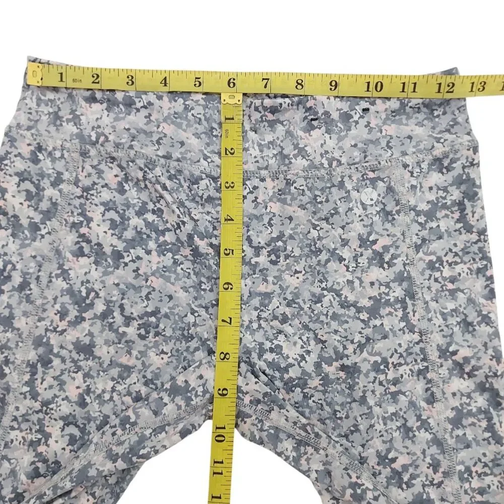 Xersion 7/8 Ankle Leggings Youth L/14 Regular Gray Pink Quick-Dri High Rise Camo